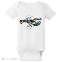 Floral Lobster Silhouette Graphic Baby Bodysuit thumb 0