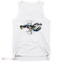 Floral Lobster Silhouette Graphic Tank Top thumb 0