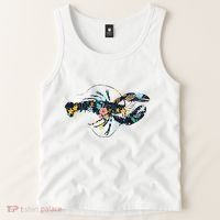 Floral Lobster Silhouette Graphic Tank Top thumb 2
