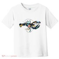 Floral Lobster Silhouette Graphic Toddler T-Shirt thumb 0