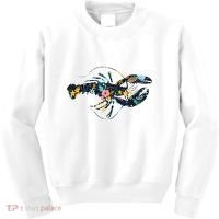 Floral Lobster Silhouette Graphic Kids Sweatshirt thumb 0