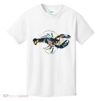 Floral Lobster Silhouette Graphic Kids T-Shirt thumb 0