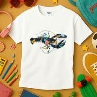 Floral Lobster Silhouette Graphic Kids T-Shirt thumb 3