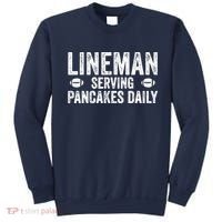 Football Lineman Serving Pancakes Daily Sweatshirt thumb 0