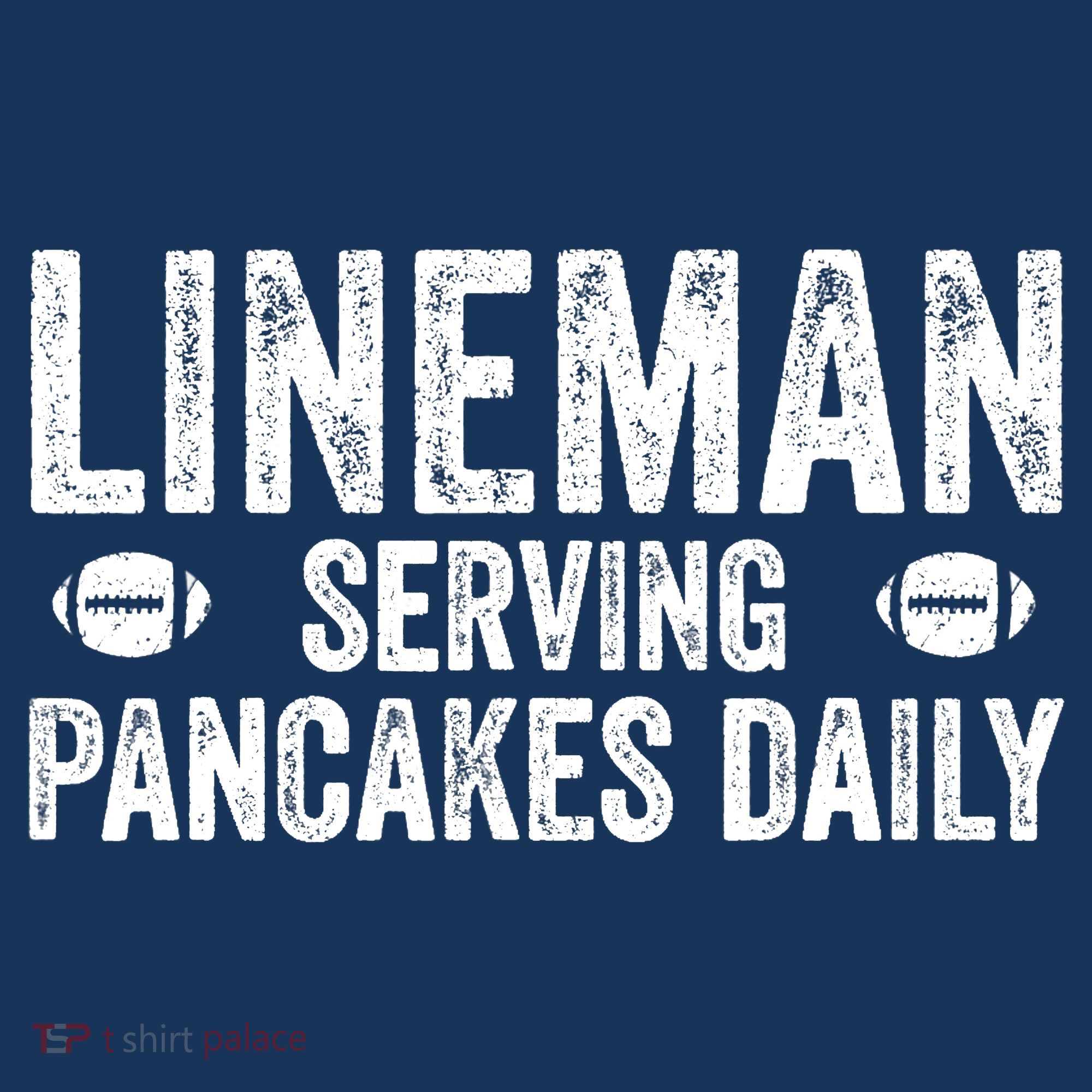 Football Lineman Serving Pancakes Daily Women's Hoodie