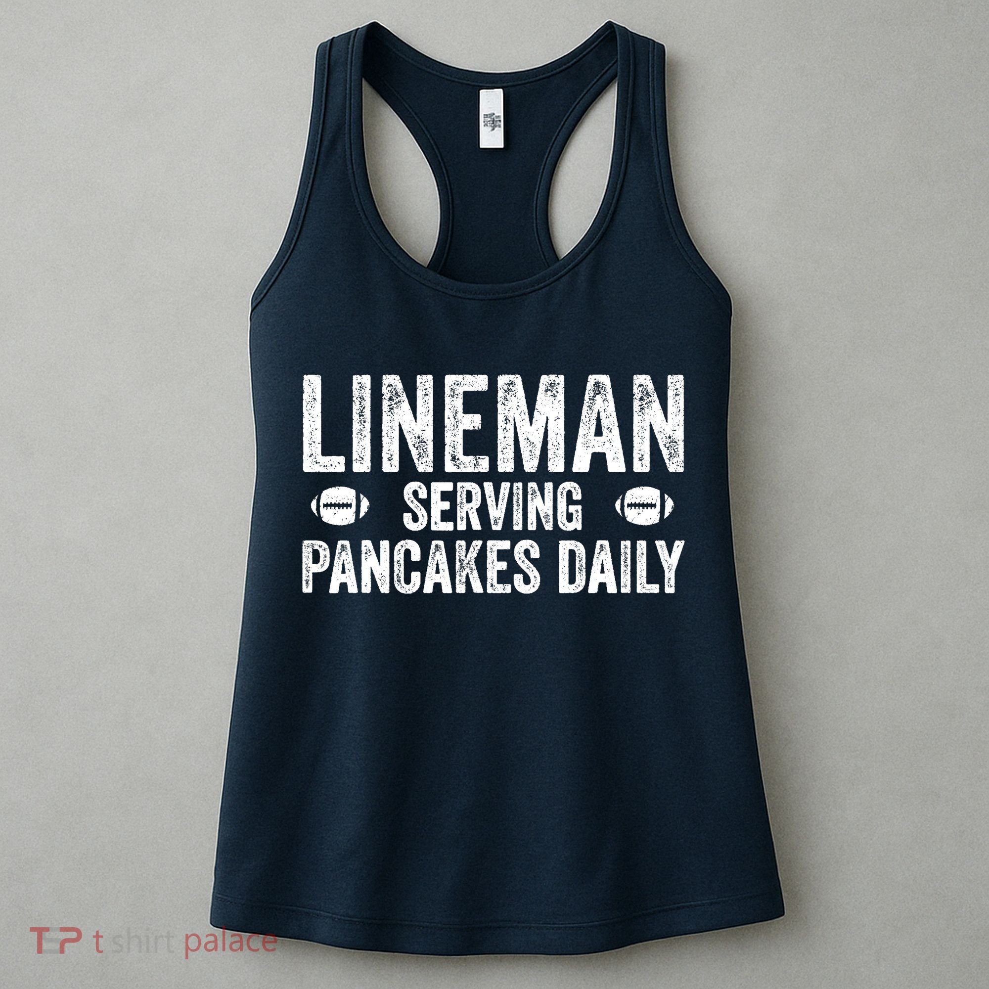 Football Lineman Serving Pancakes Daily Women's Tank Top