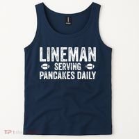 Football Lineman Serving Pancakes Daily Tank Top thumb 2