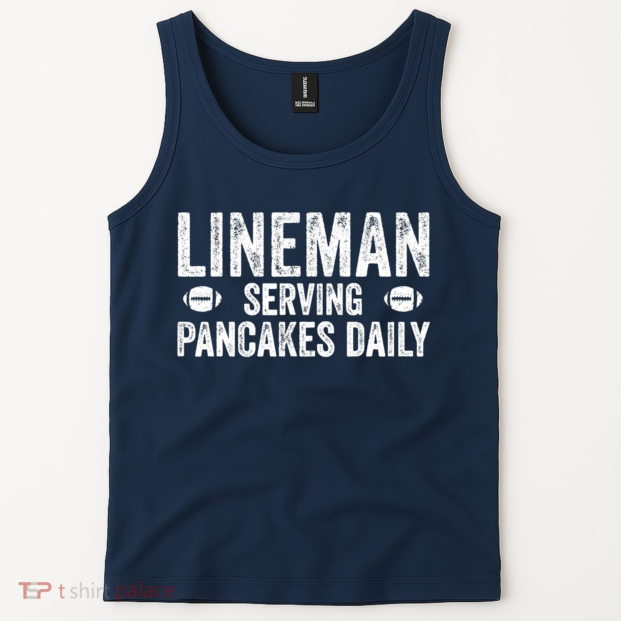Football Lineman Serving Pancakes Daily Tank Top