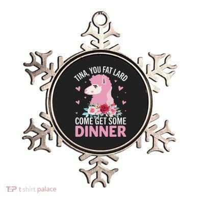 Funny Llama Saying Tee Tina You Fat Lard Alpaca Gift Ornament