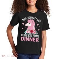 Funny Llama Saying Tee Tina You Fat Lard Alpaca Gift Kids T-Shirt thumb 2