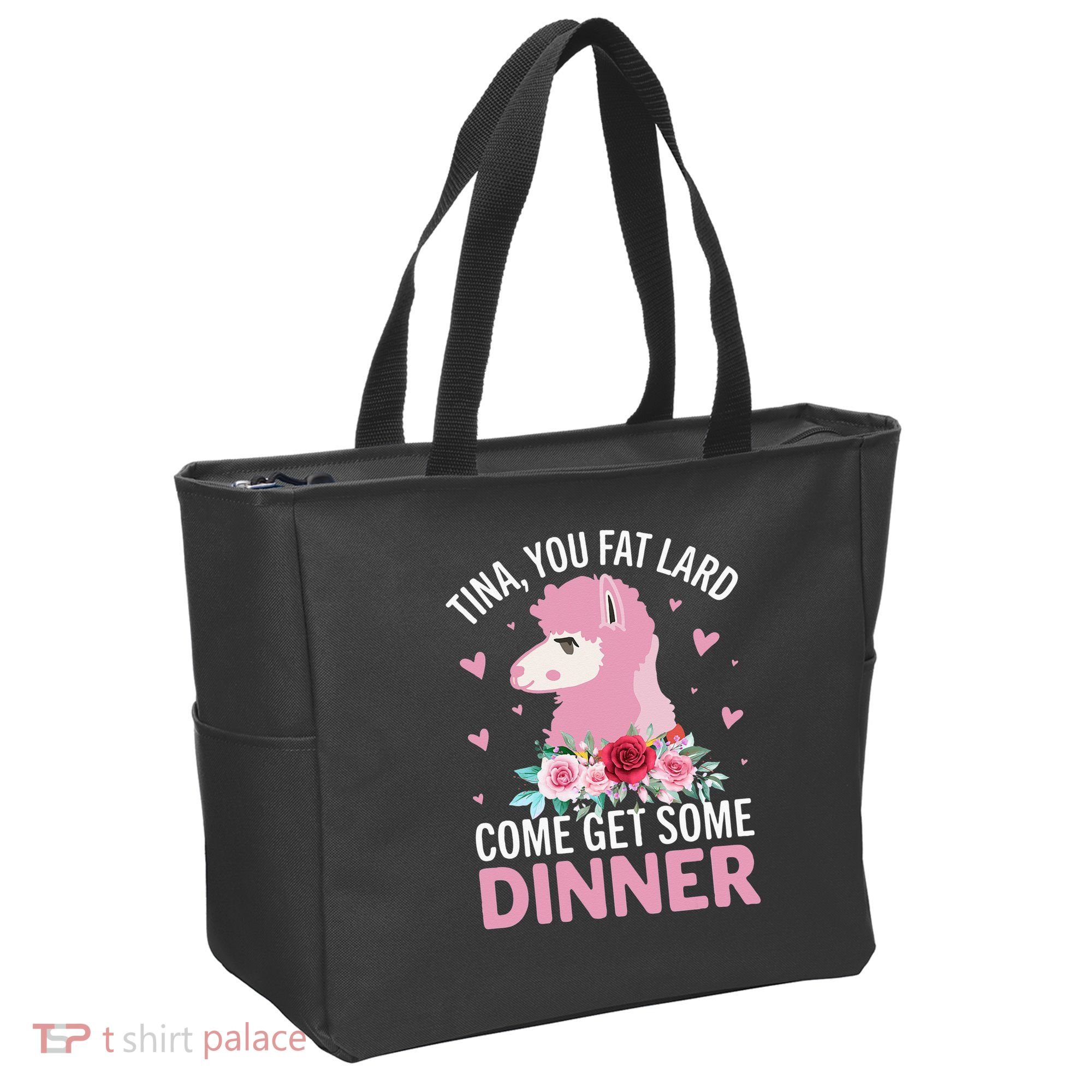 Funny Llama Saying Tee Tina You Fat Lard Alpaca Gift Tote Bag