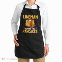 Football Lineman Serving Pancakes Daily Offensive Lineman Apron thumb 2