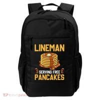 Football Lineman Serving Pancakes Daily Offensive Lineman Backpack thumb 0