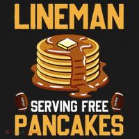 Football Lineman Serving Pancakes Daily Offensive Lineman Women's Hoodie thumb 2
