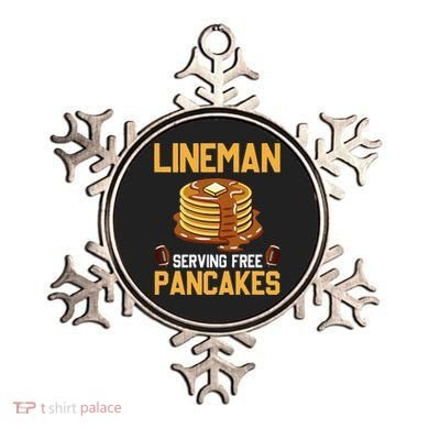 Football Lineman Serving Pancakes Daily Offensive Lineman Ornament