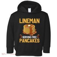Football Lineman Serving Pancakes Daily Offensive Lineman Toddler Hoodie thumb 0
