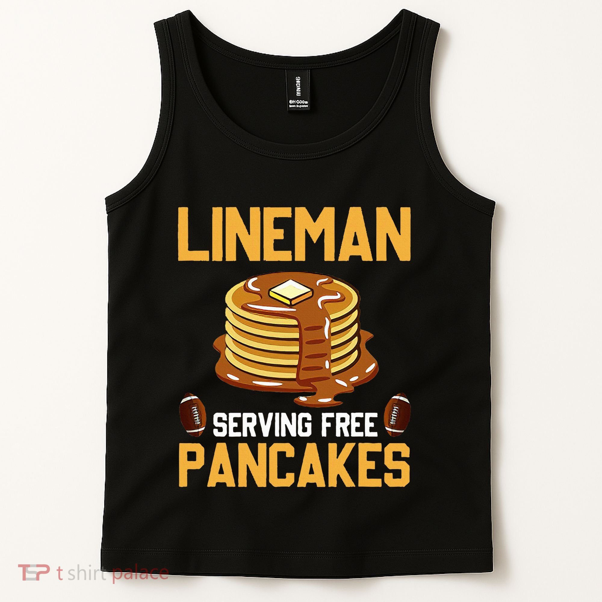 Football Lineman Serving Pancakes Daily Offensive Lineman Tank Top