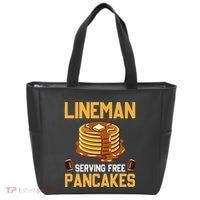 Football Lineman Serving Pancakes Daily Offensive Lineman Tote Bag thumb 0