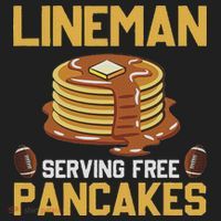 Football Lineman Serving Pancakes Daily Offensive Lineman Beanie thumb 2