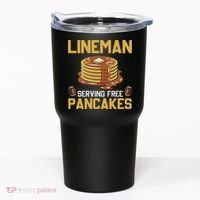 Football Lineman Serving Pancakes Daily Offensive Lineman Tumbler thumb 0