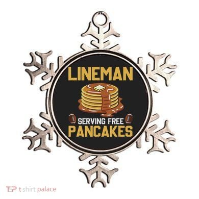 Football Lineman Serving Pancakes Daily Offensive Lineman Ornament