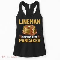 Football Lineman Serving Pancakes Daily Offensive Lineman Women's Tank Top thumb 0