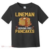 Football Lineman Serving Pancakes Daily Offensive Lineman Toddler T-Shirt thumb 0