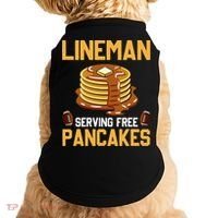 Football Lineman Serving Pancakes Daily Offensive Lineman Doggie Tank thumb 0