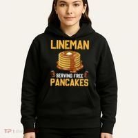 Football Lineman Serving Pancakes Daily Offensive Lineman Hoodie thumb 5