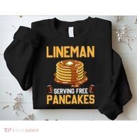 Football Lineman Serving Pancakes Daily Offensive Lineman Sweatshirt thumb 2