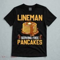 Football Lineman Serving Pancakes Daily Offensive Lineman T-Shirt thumb 5