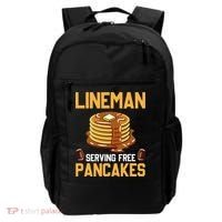 Football Lineman Serving Pancakes Daily Offensive Lineman Backpack thumb 0
