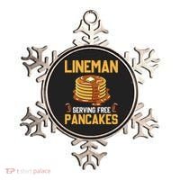 Football Lineman Serving Pancakes Daily Offensive Lineman Ornament thumb 0
