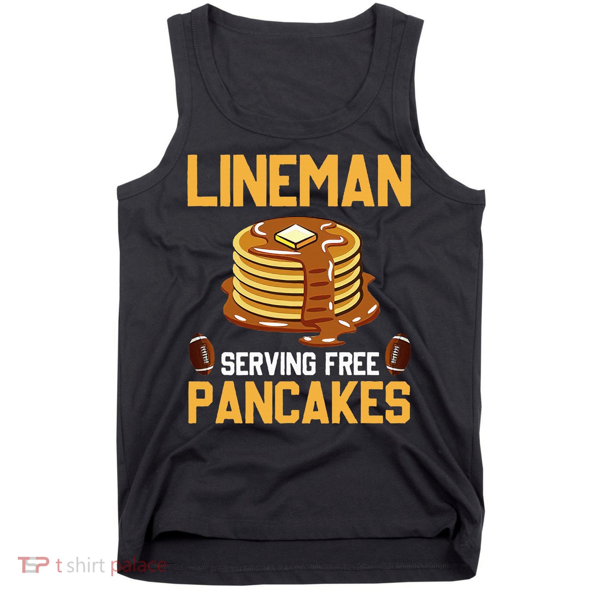 Football Lineman Serving Pancakes Daily Offensive Lineman Tank Top