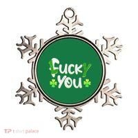 Funny Leprechaun Shamrock Fuck Lucky You St Patricks Day Ornament thumb 0