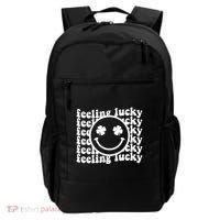 Feeling Lucky Smiley Irish Clover Backpack thumb 0