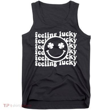 Feeling Lucky Smiley Irish Clover Tank Top
