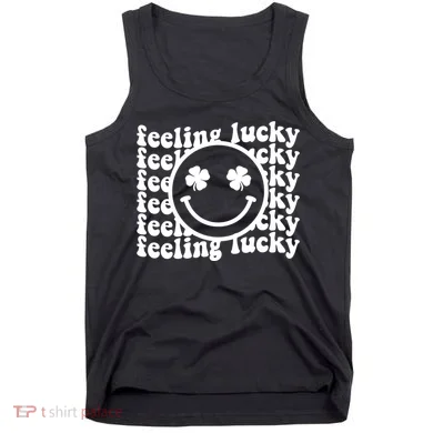 Feeling Lucky Smiley Irish Clover Tank Top