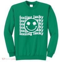 Feeling Lucky Smiley Irish Clover Sweatshirt thumb 0