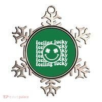 Feeling Lucky Smiley Irish Clover Ornament thumb 0