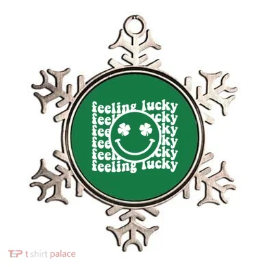 Feeling Lucky Smiley Irish Clover Ornament