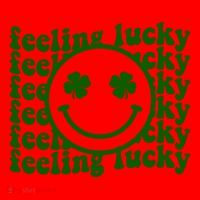 Feeling Lucky Smiley Irish Clover Santa Hat thumb 1