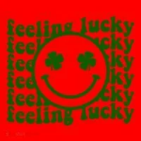 Feeling Lucky Smiley Irish Clover Santa Hat thumb 1