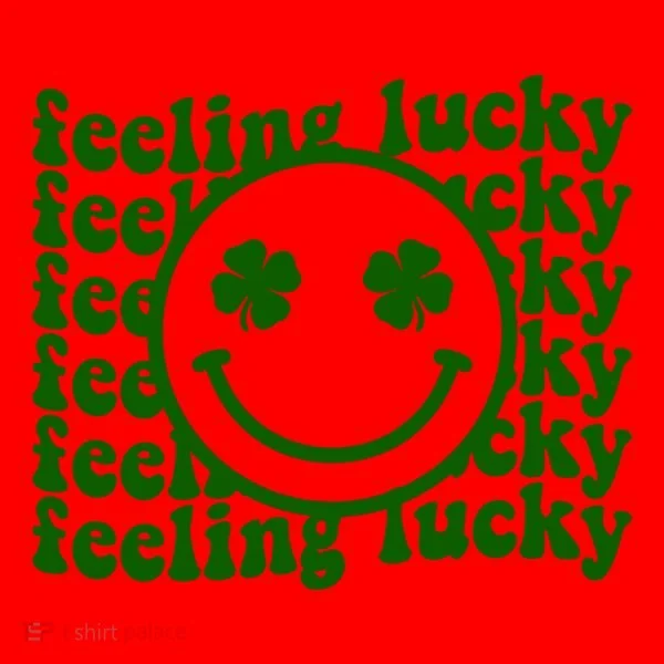 Feeling Lucky Smiley Irish Clover Santa Hat