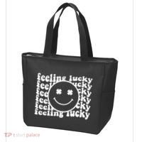 Feeling Lucky St Patricks Day Smile Face Emoji Tote Bag thumb 3