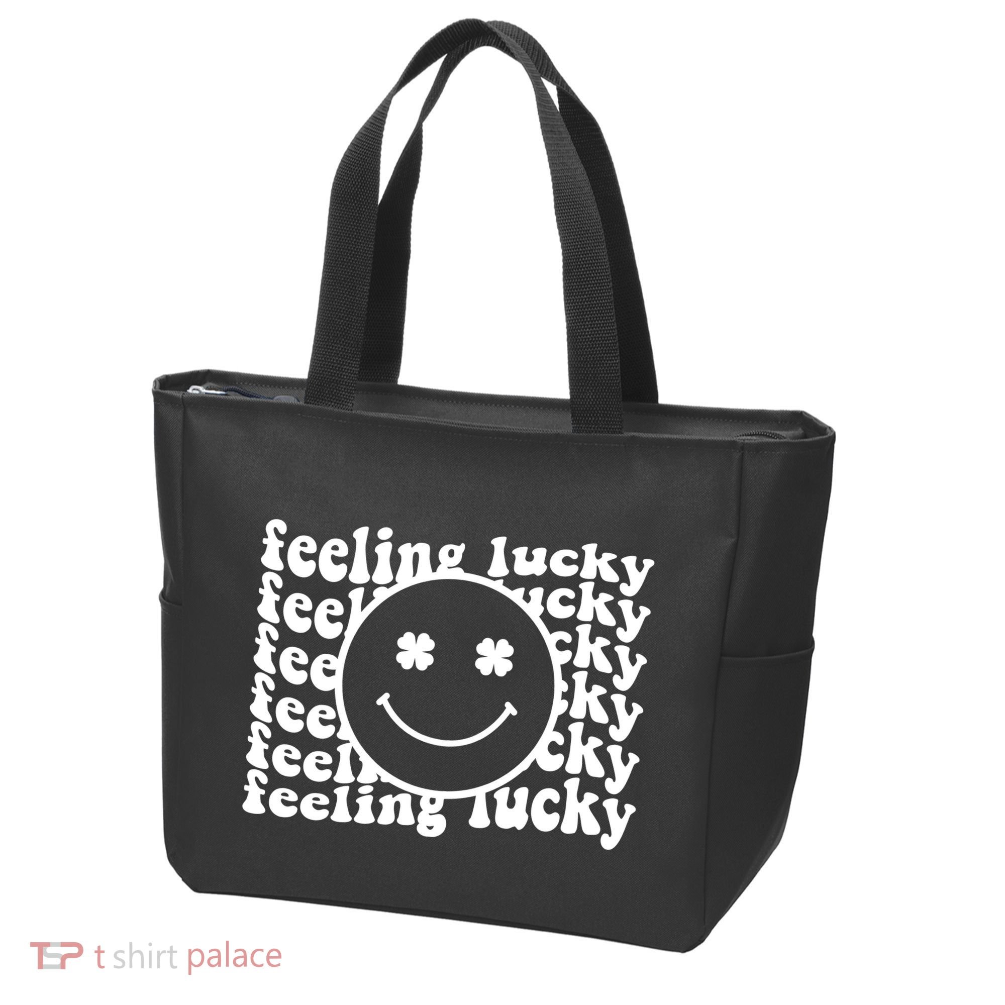Feeling Lucky St Patricks Day Smile Face Emoji Tote Bag