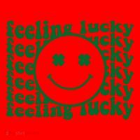 Feeling Lucky St Patricks Day Smile Face Emoji Santa Hat thumb 1