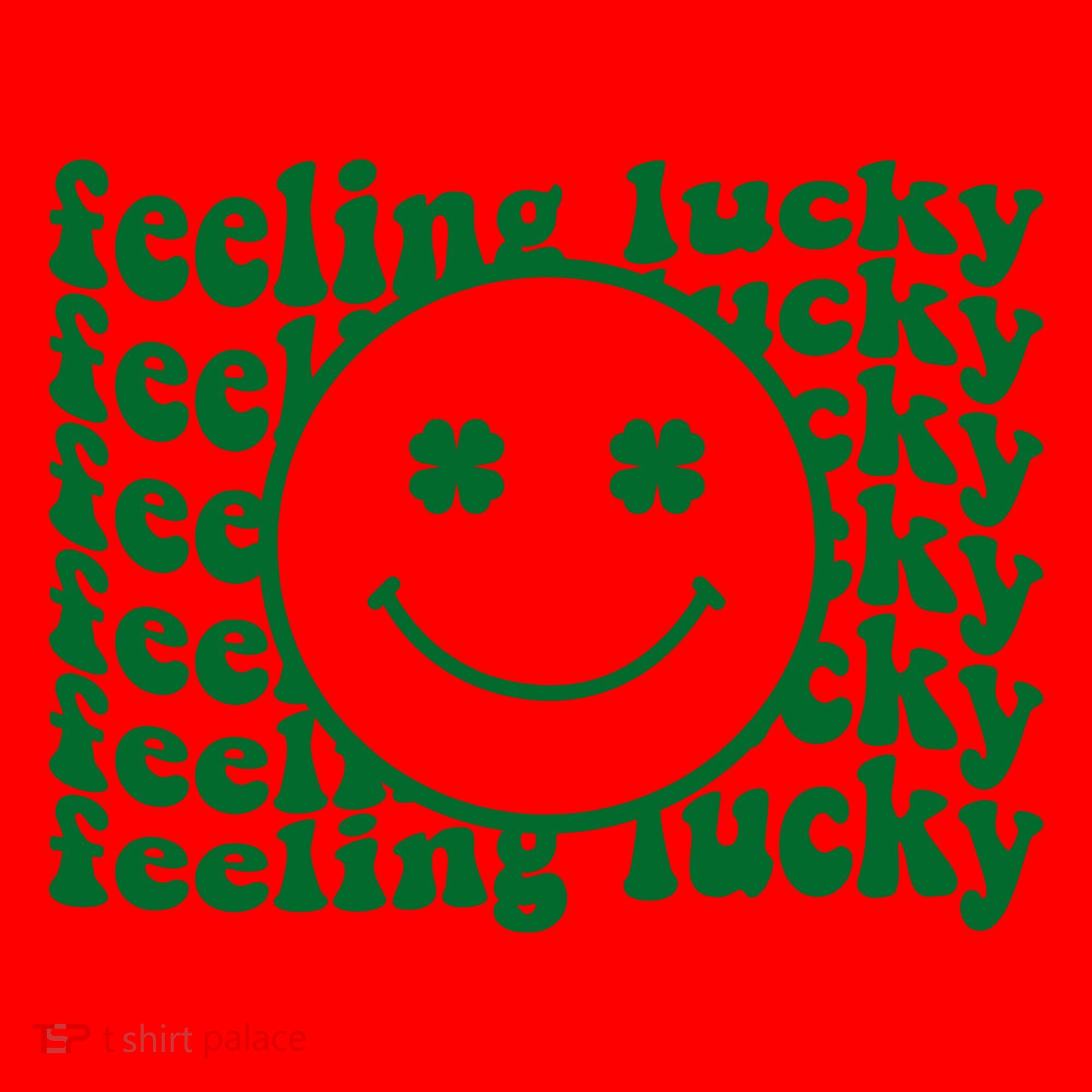 Feeling Lucky St Patricks Day Smile Face Emoji Santa Hat