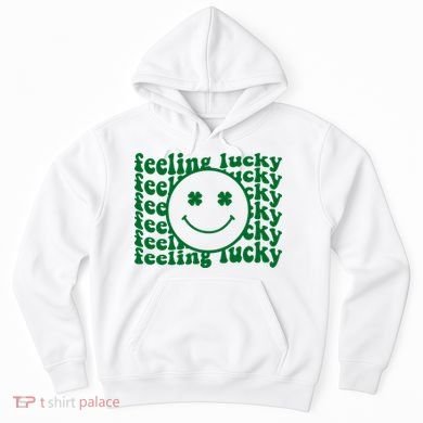 Feeling Lucky St Patricks Day Smile Face Emoji Hoodie