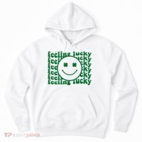 Feeling Lucky St Patricks Day Smile Face Emoji Hoodie thumb 0